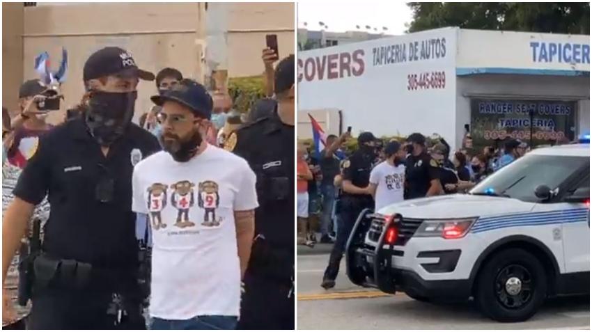 Confirman cargos contra sargento que detuvo al presentador cubano Alexander Otaola durante manifestación en Miami