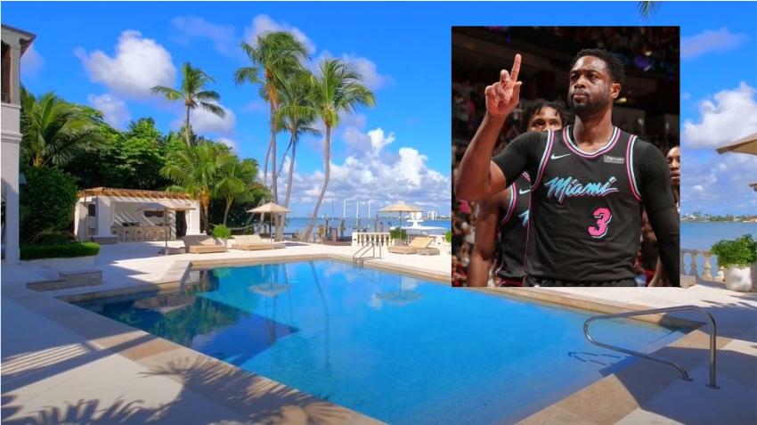 Ex estrella del Miami Heat Dwyane Wade vende su mansión en Miami Beach por 22 millones de dólares