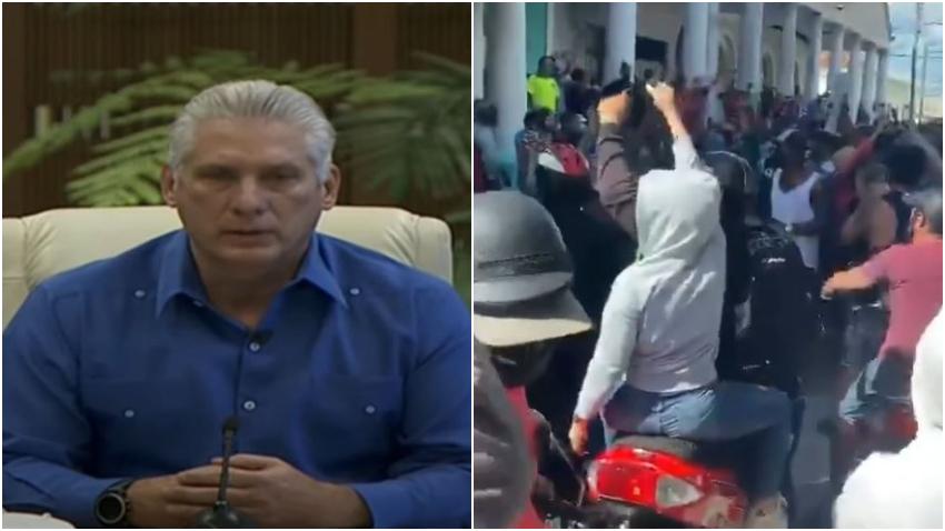 Díaz-Canel llama delincuentes a los que se manifestaron contra la dictadura en Cuba