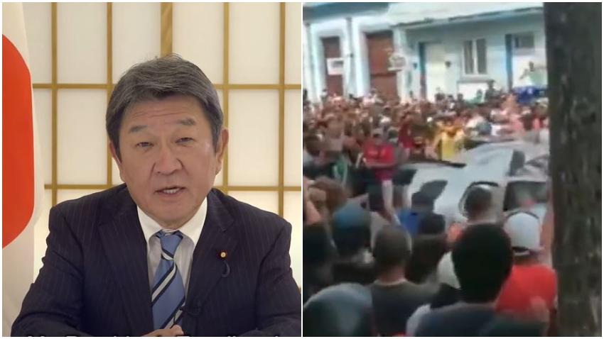 Ministro de Exteriores de Japón cancela su visita a Cuba ante la ola represiva de la dictadura