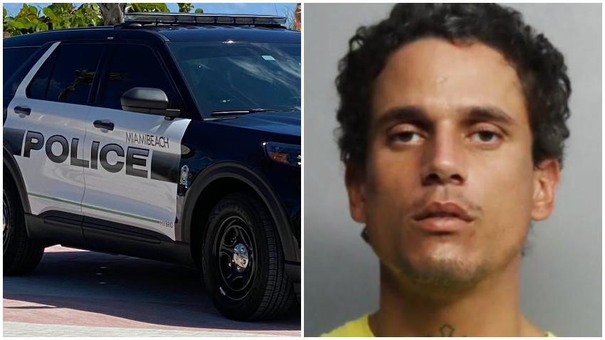 Hombre arrestado después de presuntamente perseguir a mujer con un tubo en Miami Beach