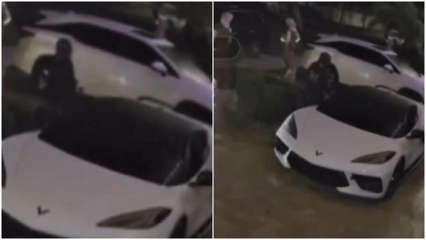 Captan en cámara a ladrones robando un Corvette Stingray de una casa en Miami Lakes