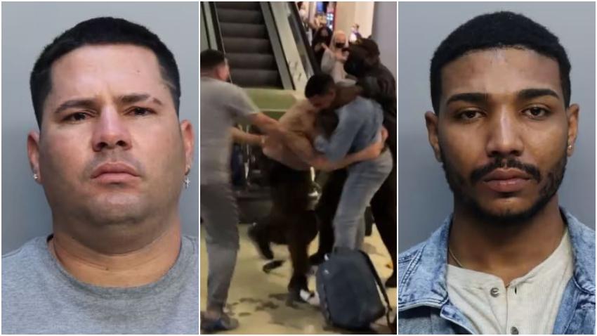 Policía identifica a los dos arrestados durante pelea en un vuelo a Cuba en el Aeropuerto de Miami