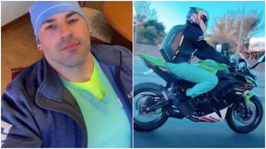 Salen a la luz imágenes del momento en que un auto impacta a un joven cubano de Hialeah que viajaba en su moto