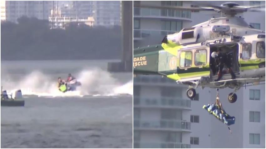 Dos personas hospitalizadas tras chocar sus motos acuáticas en la Bahía de Biscayne