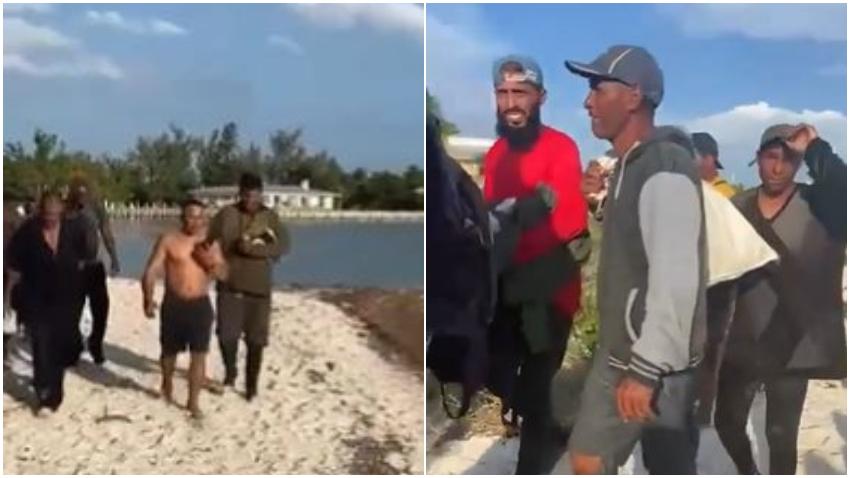 Captan en cámara la llegada de un grupo de balseros cubanos a los Cayos de la Florida