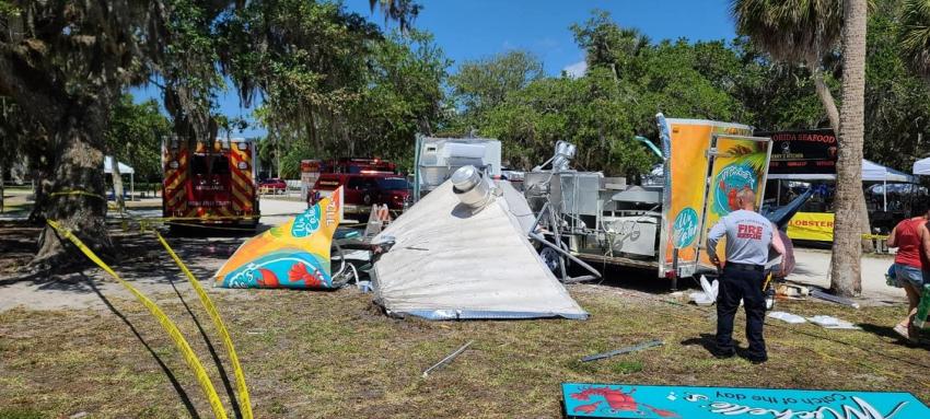 Camión de comida explota en festival de mariscos en Florida