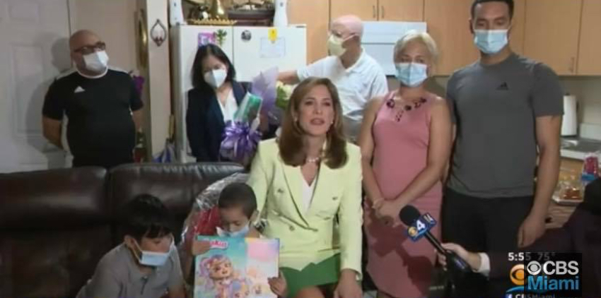 Un verdadero milagro: Niña cubana logra viajar a Miami con su familia para tratar un cáncer de riñón