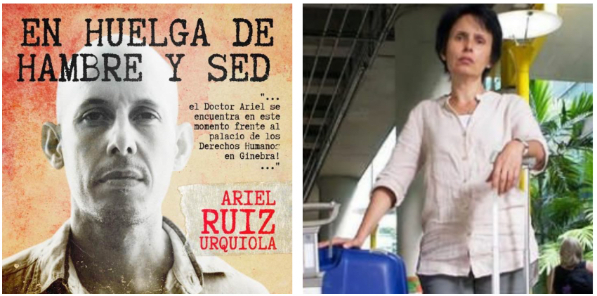 Científico Ariel Ruiz Urquiola en huelga de hambre y sed ante la ONU en Ginebra por el derecho a regresar a Cuba