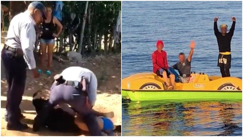 Arrestan violentamente en Cuba a balsero cubano que fue repatriado tras escapar en una bicicleta acuática
