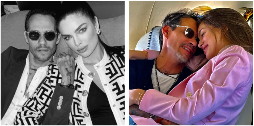 Inseparables Marc Anthony y su prometida Nadia Ferreira, ella es su "estilista favorita"
