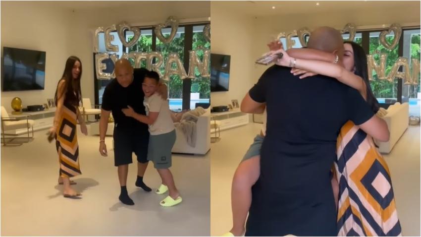 Alexander Delgado comparte la alegría de su familia tras su llegada a Miami después de la gira de Gente de Zona