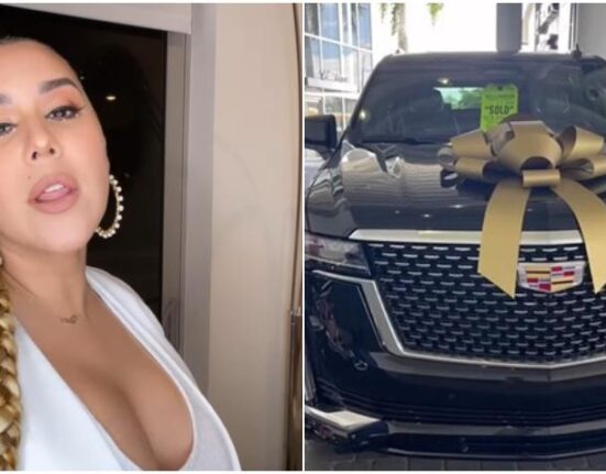 Reguetonera cubana Srta Dayana le regala un lujoso auto a su esposo