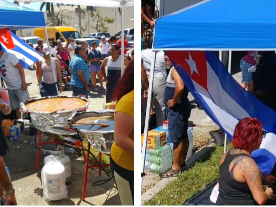 Llega ayuda de Miami para la comunidad cubana en Cape Coral, Florida, regalando comida a los afectados por el huracán Ian