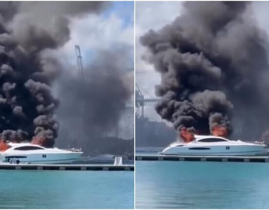 Se incendia lujoso yate en marina de Miami Beach
