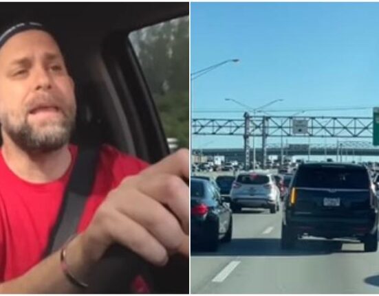 Humorista cubano le canta al tráfico en Miami con el tema viral: "Caminando por el Expressway"