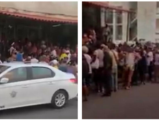 Cubanos protestan afuera de una tienda en la Calzada de Vento, La Habana: "¡Queremos el pollo!"
