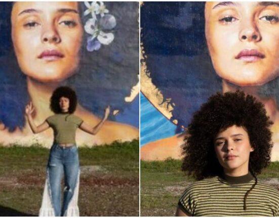 América Valdés, hija de Alexis Valdés, es el rostro de uno de los murales en el barrio de Wynwood, en Miami, con un mensaje de libertad y paz para Cuba